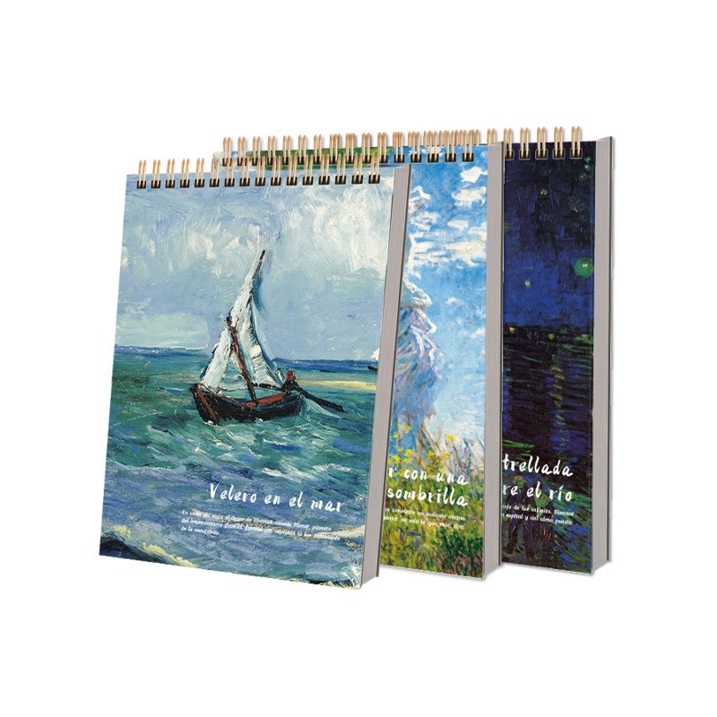 Leabhar Sceitseála Clúdaigh Péinteáil Monet
